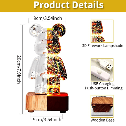 3D Fire Work Bear